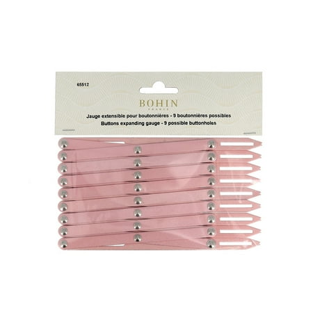 Bohin Expanding Button Gauge Pink 65512 (rose)