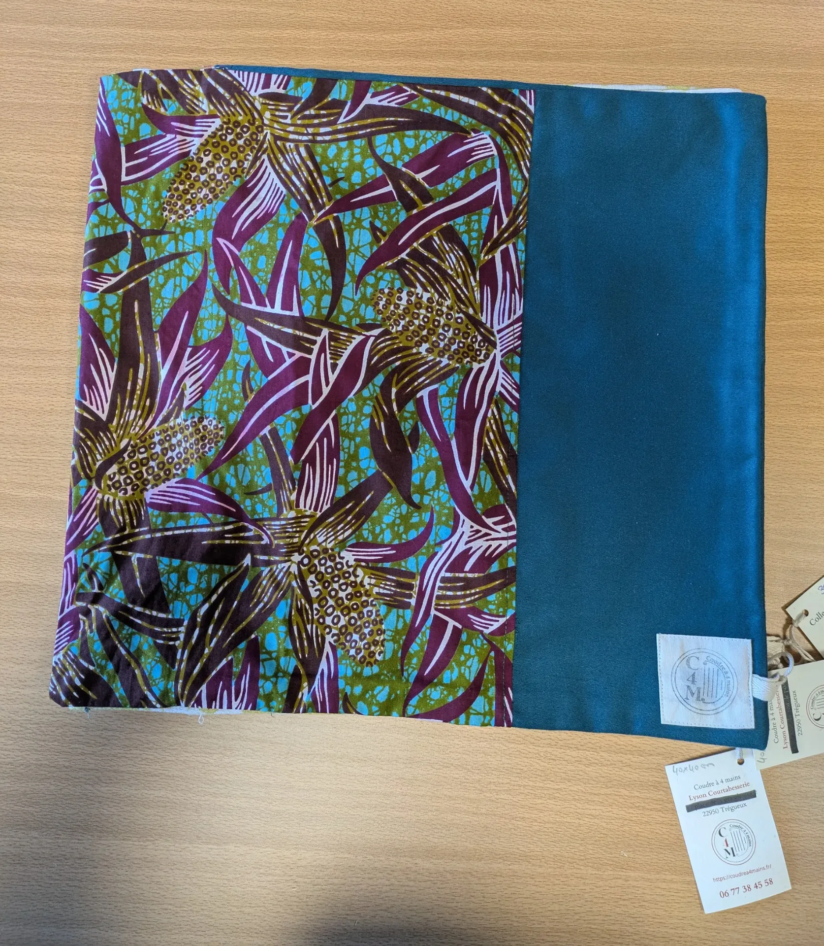 [CVW44] Coussin vert wax 40x40 cm