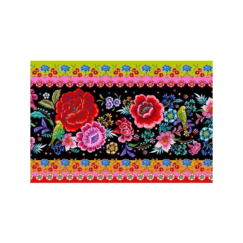 [OBB162] Bordure velours Andalous noir 19 cm