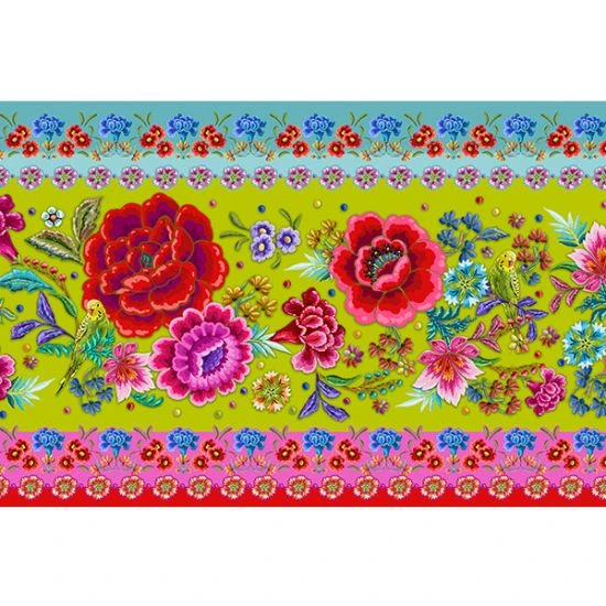 [OBB164] Bordure velours Andalous vert 19cm